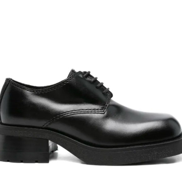 Miista Black Leather Flats - Picture 2 of 5